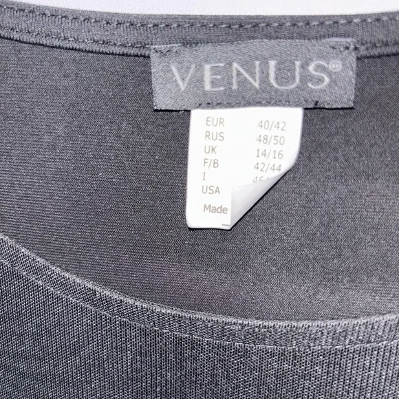 VENUS RHINESTONE DETAIL MESH TOP Medium BLACK‎ *METALLIC* SEXY, ELEGANT - Picture 3 of 6